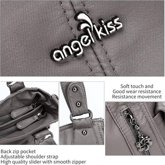 Handbags for Womens Top-Handle Hobo Purse Roomy Casual Shoulder Bags PU Tote Sat - Picture 7 of 7